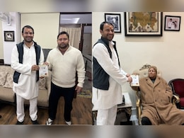 Tej Pratap Yadav Meets Lalu, Tejashwi, Invites Them For Dahi-Chura Feast