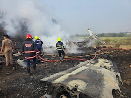 Ajit Pawar Plane Crash: Videos Emerge From Crash Site In Baramati &mdash; Watch