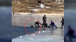 1 Tourist Dead, Another Missing After Slipping Into Frozen Arunachal Lake