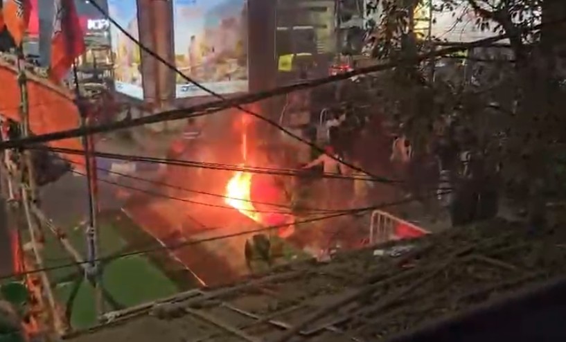 Trinamool, BJP Supporters Clash Near Kolkata, Makeshift Stage Set On Fire