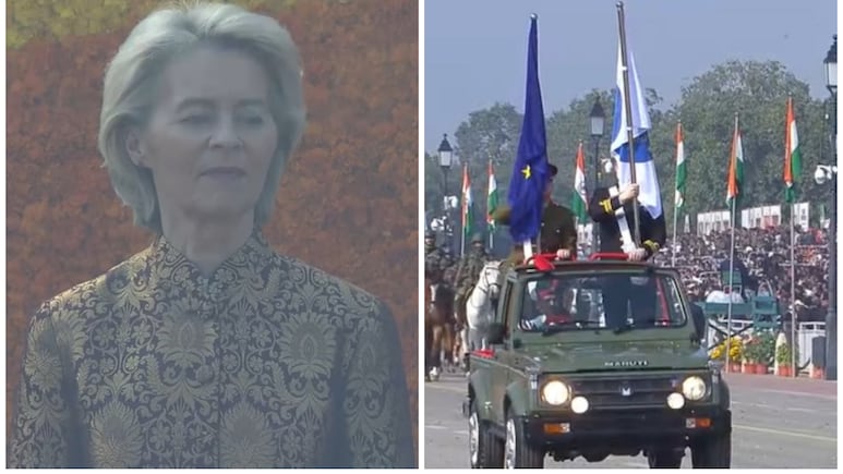 गणतंत्र दिवस 2026: यूरोपीय यूनियन का मार्चिंग दस्ता और मुस्&zwj;कुरा उठीं यूरोपीय आयोग की अध्&zwj;यक्ष