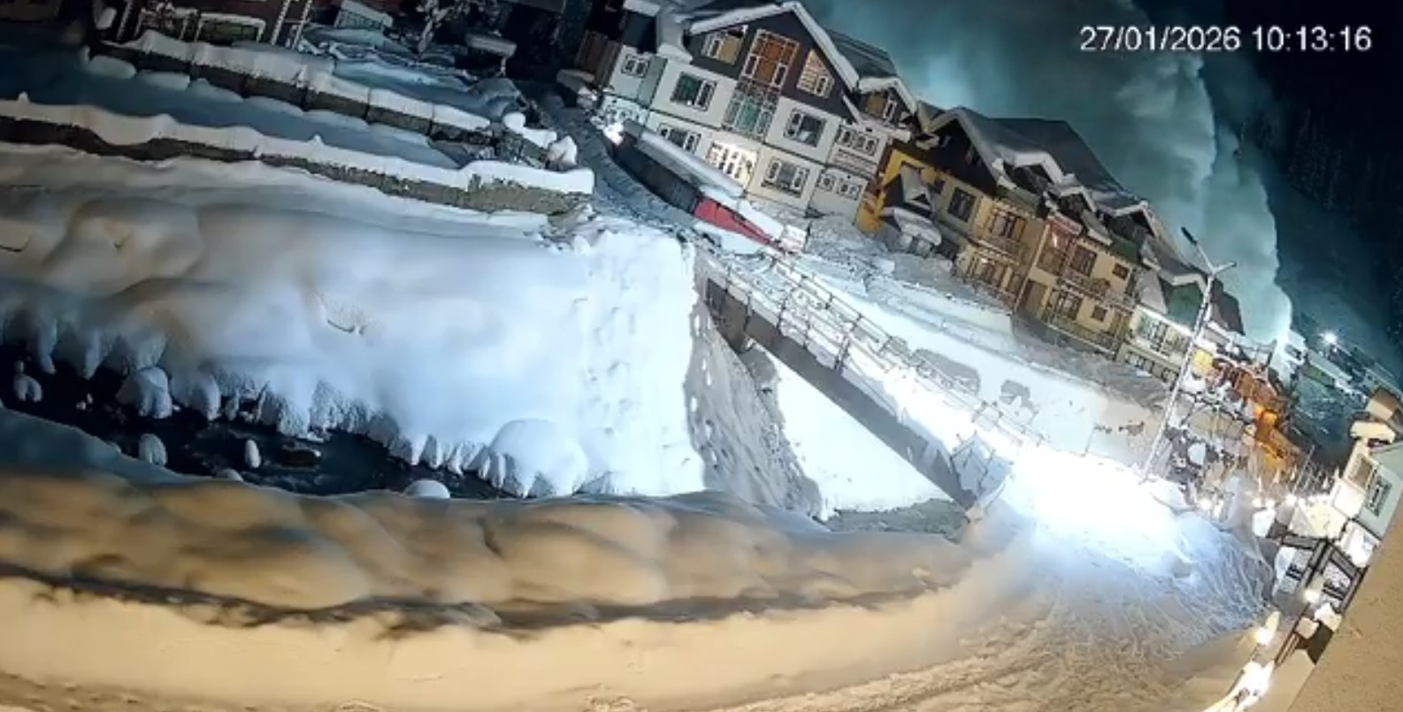 On Camera, Sonamarg Avalanche Engulfs Buildings, No Casualties Reported