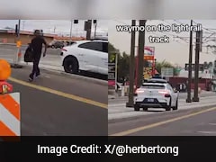 Watch: Waymo Self-Driving Car With Passenger Inside Gets Stuck On Rail Track In US