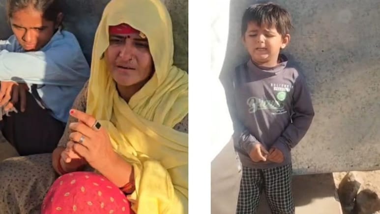 फर्जी पट्टे के आरोपों के बीच कुर्की, एसडीएम कोर्ट के आदेश पर घर सील; ठंड में दो मासूमों के साथ सड़क पर आई महिला&nbsp;