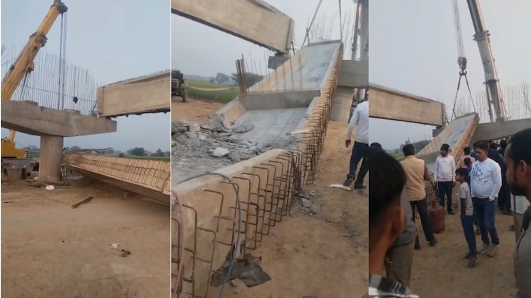 Flyover Beam Collapses: भिंड में फ्लाईओवर का बीम गिरा, मची भगदड़, एक मजदूर घायल; जांच टीम गठित