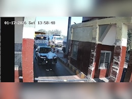 On Camera, Truck Rams Cars At UP Toll Booth, Drags Employee For 50 Metres