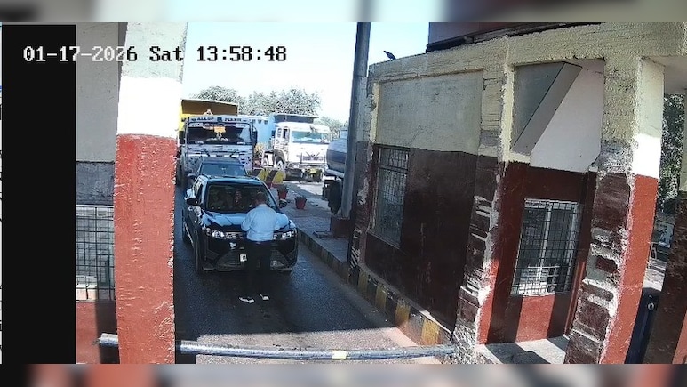 On Camera, Truck Rams Cars At UP Toll Booth, Drags Employee For 50 Metres