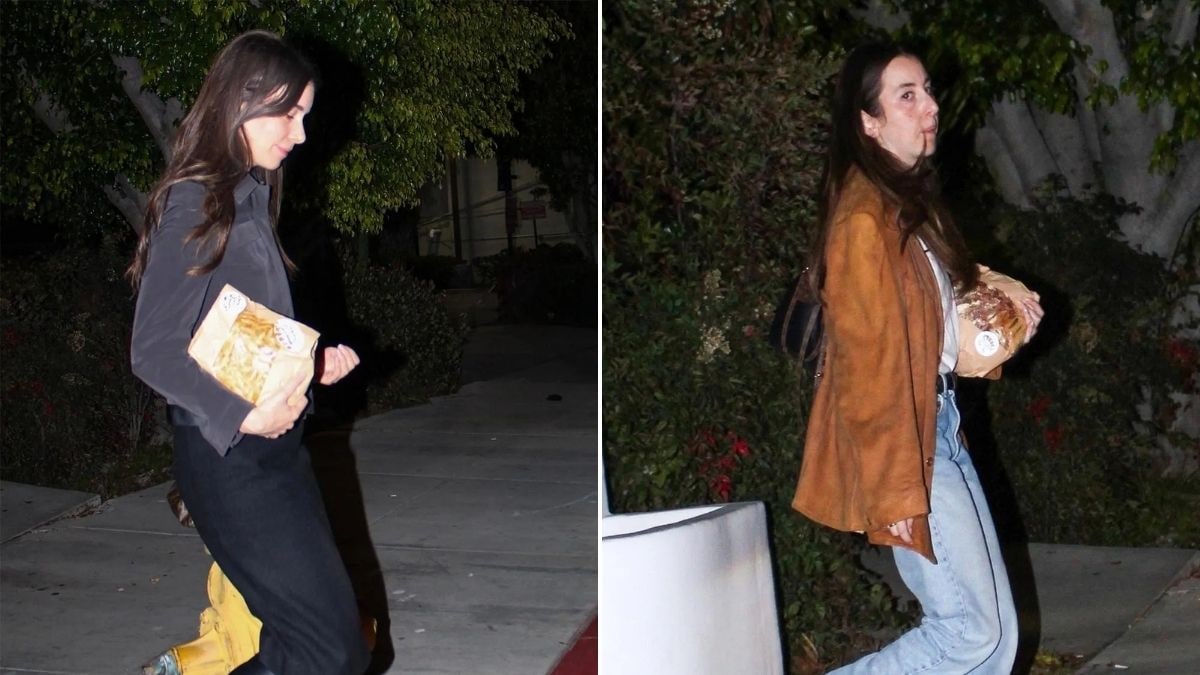 Danielle Haim and Alana Haim leaving the Bird Streets Club in Los Angeles.