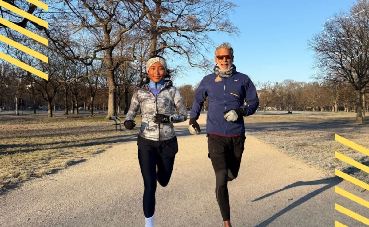 Milind Soman and Ankita Konwar Run Across Three Countries to Welcome New Year