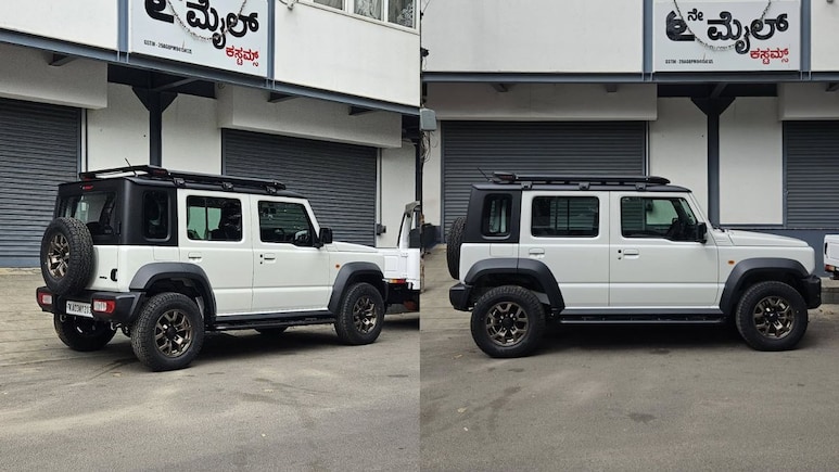Modified Maruti Suzuki Jimny With Dual-Tone Paint Job Has Rubicon Vibe - Pics