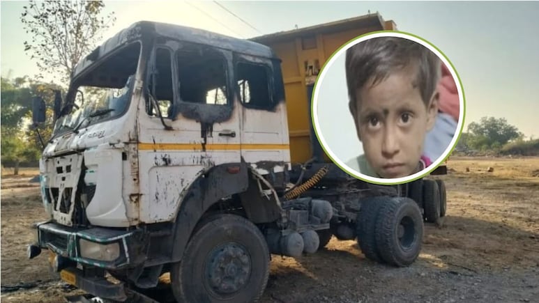 बिलासपर में दिल दहला देने वाली घटना, खड़े ट्रेलर के केबिन में लगी आग, तीन साल के मासूम की मौत