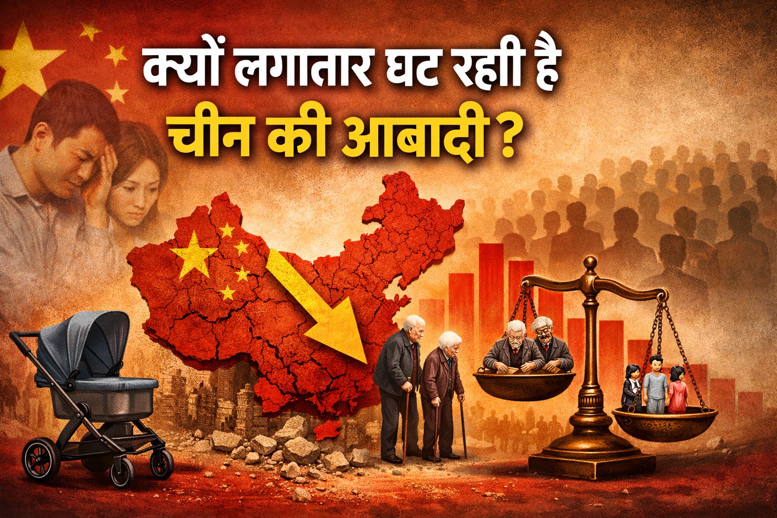 चीन पर गहरा रहा है आबादी का संकट, घटती जा रही आबादी और बूढ़ा हो रहा समाज
