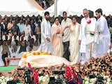 Rivals In Polls, Supriya Sule Stands As 'Pillar' For Sunetra Pawar At Funeral Rivals In Polls, Supriya Sule Stands As 'Pillar' For Sunetra Pawar At Funeral