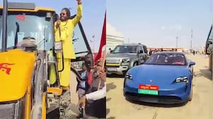 डिफेंडर और पोर्श कार के बाद सतुआ बाबा ने चलाया बुलडोजर, देखें VIDEO