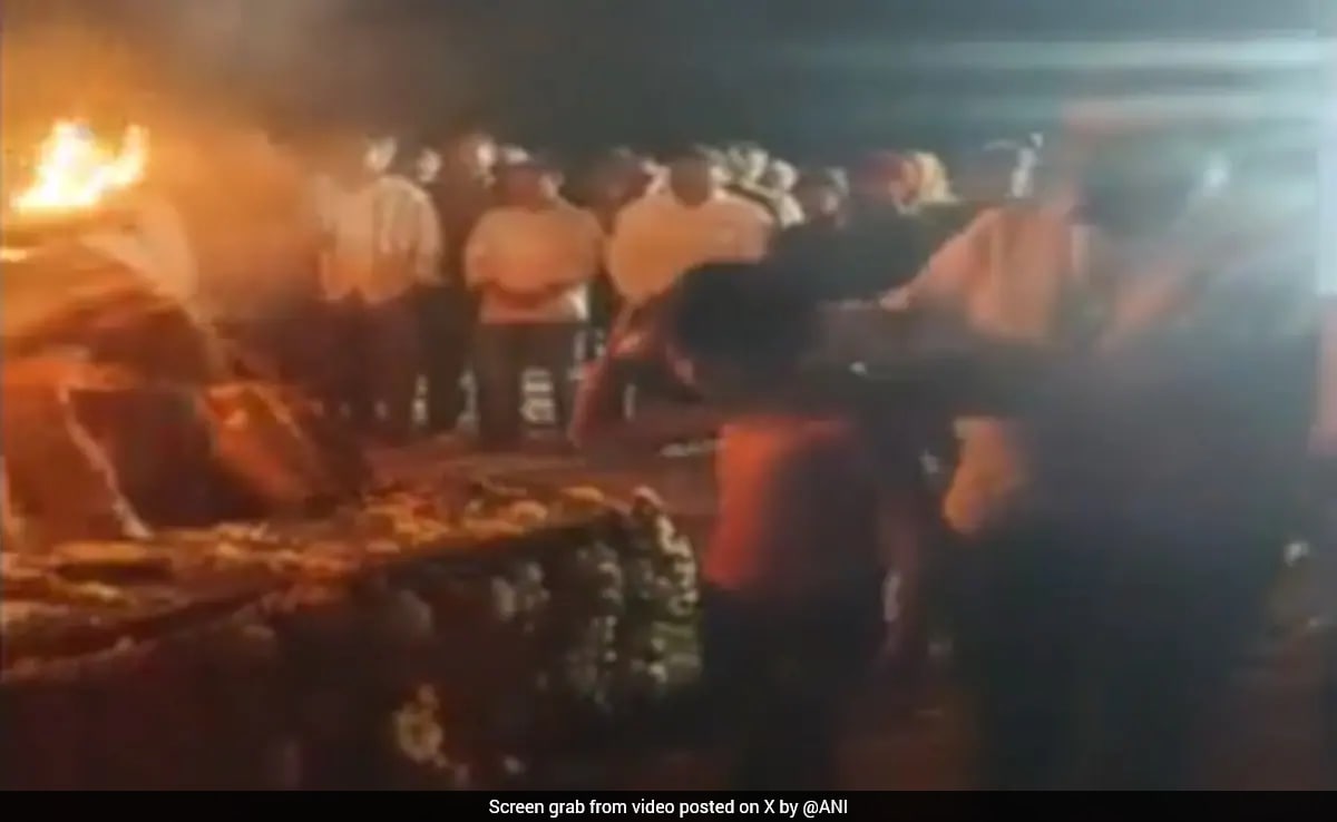 Last Rites By Son, Gun Salute: Emotional Scenes At Funeral Of Ajit Pawar Aide