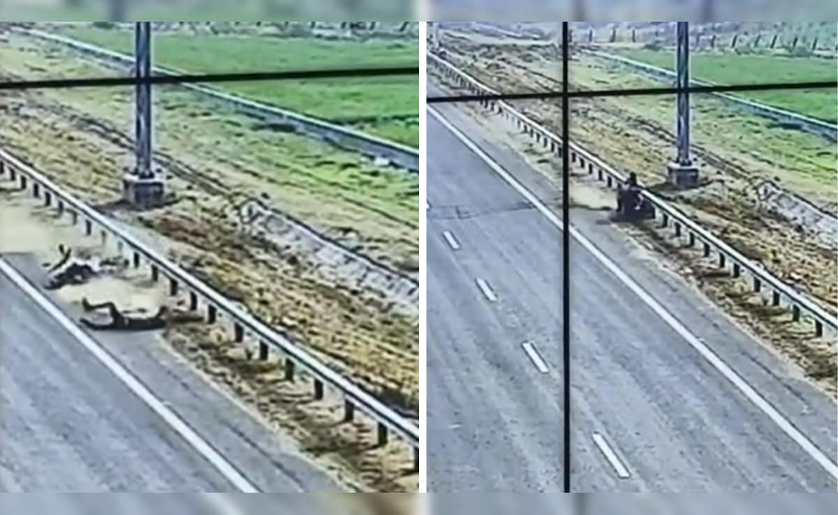 On Camera, 2 Die As Speeding Bike Veers, Rams Highway Railing In Telangana