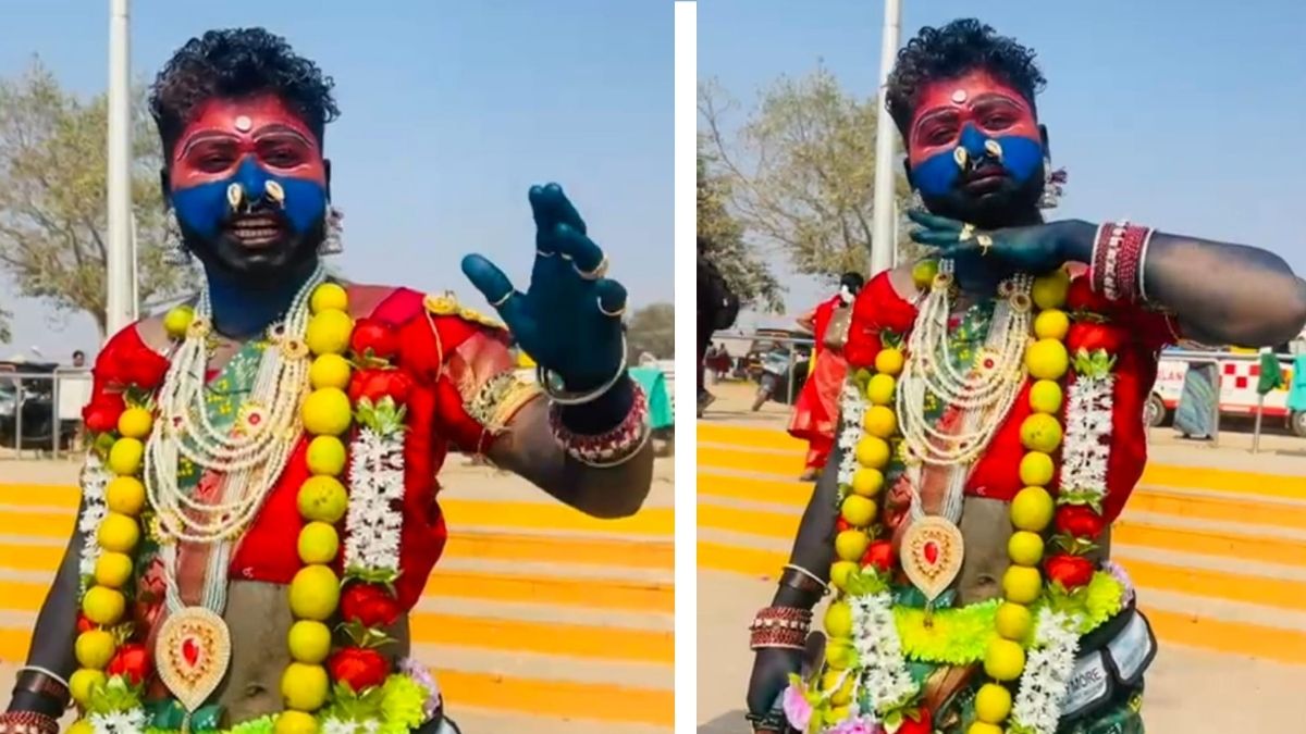 'झुकेगा नहीं!' संगम की रेती पर पुष्पा राज का धमाल, 21 साल के युवक ने माघ मेला में मचाया तहलका