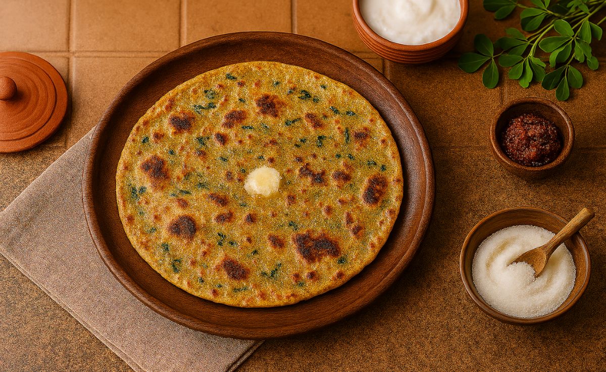 How To Make Traditional Rajasthani Besan Methi Paratha At Home