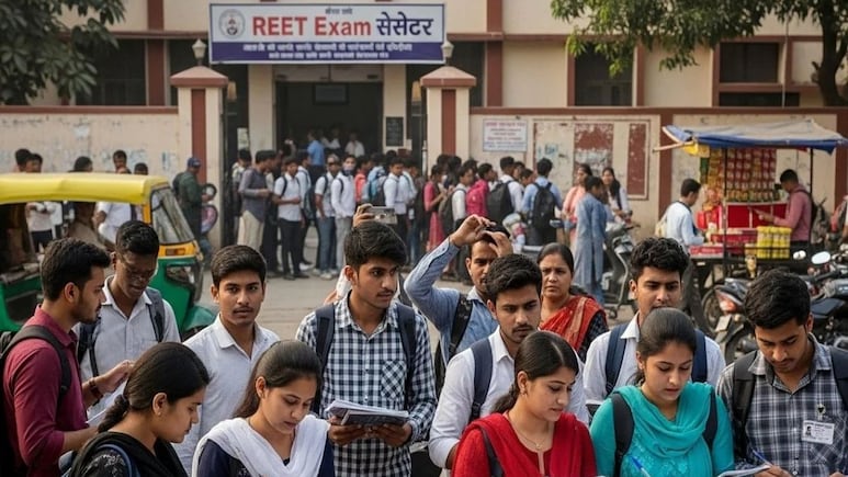 REET Mains 2025 का फाइनल राउंड आज, नकल रोकने के लिए पुलिस का सख्त पहरा, एडमिट कार्ड और ID चेक के बाद ही एंट्री
