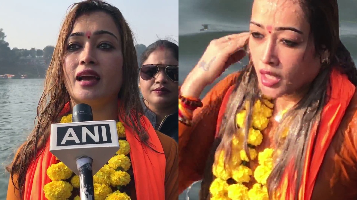 भगवा चोला उतारने से पहले हर्षा रिछारिया का नर्मदा स्नान, बताया- धर्म मार्ग छोड़ने के लिए किसने किया मजबूर