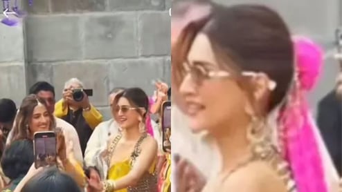 Watch: Kriti Sanon Steals The Spotlight With Her Thumkas At Sister Nupur Sanon And Stebin Ben's Haldi Ceremony