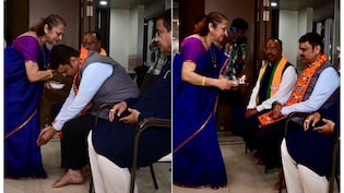 तिलक, मिठाई, आरती... BMC चुनाव में जीत के बाद गडकरी के घर ऐसे हुआ देवेंद्र फडणवीस का स्वागत, PHOTOS