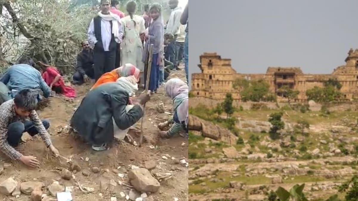 Chandela fort News: बारिश से कटी मिट्टी, तो चंदेल राजाओं के किले में छिपा खजाना आ गया बाहर, खुदाई में जुटे लोग !