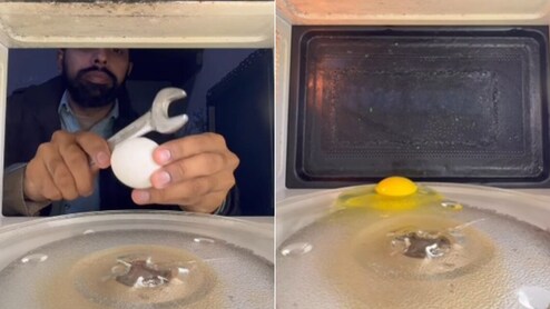 ओवन में कैमरा कैसे गया? सीधे माइक्रोवेव के अंदर ही रिंच से फोड़ा अंडा, एक्सपेरिमेंट देख लोगों का माथा घूम गया