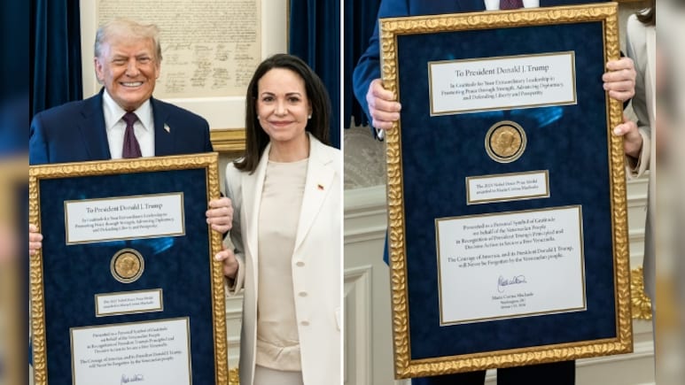 "Inseparable From Laureate": Nobel Body After Machado Gifts Medal To Trump