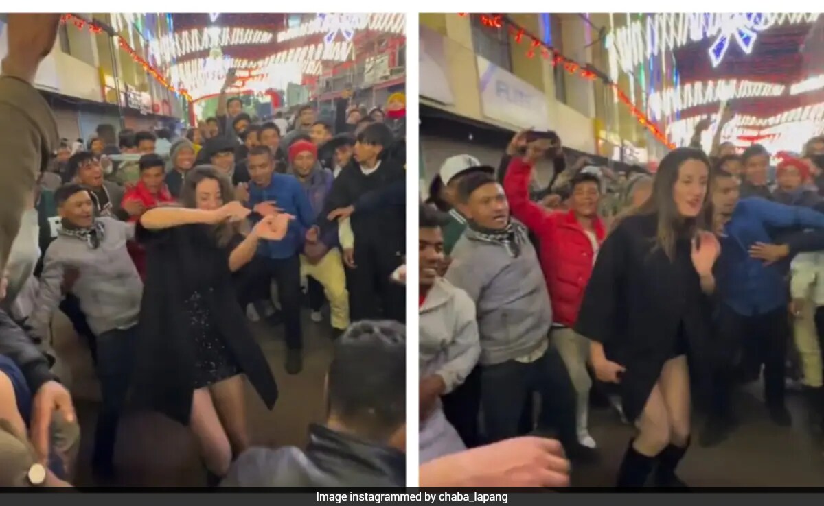 Foreign Tourist Dances Freely in Shillong