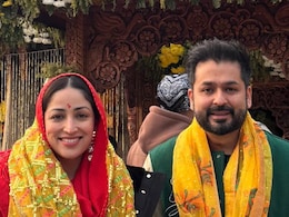 Yami Gautam And Aditya Dhar Seek Blessings At Himachal's Maa Baglamukhi Temple After <i>Dhurandhar's</i> Success