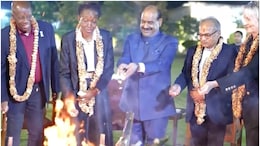 विदेशी मेहमानों को भाई राजस्थानी 'सादगी', स्पीकर ओम बिरला के साथ अग्नि के फेरे लेकर मनाई लोहड़ी