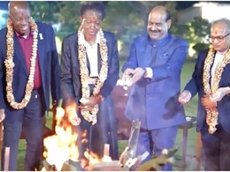 विदेशी मेहमानों को भाई राजस्थानी 'सादगी', स्पीकर ओम बिरला के साथ अग्नि के फेरे लेकर मनाई लोहड़ी