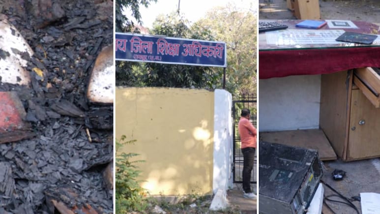 डीईओ ऑफिस में आग पर गरमाई सियासत, भाजपा ने बताया भ्रष्टाचार छुपाने की कांग्रेसी साजिश