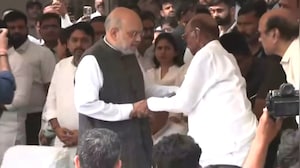 Ajit Pawar's Funeral: Union Home Minister Amit Shah Meets Sharad Pawar