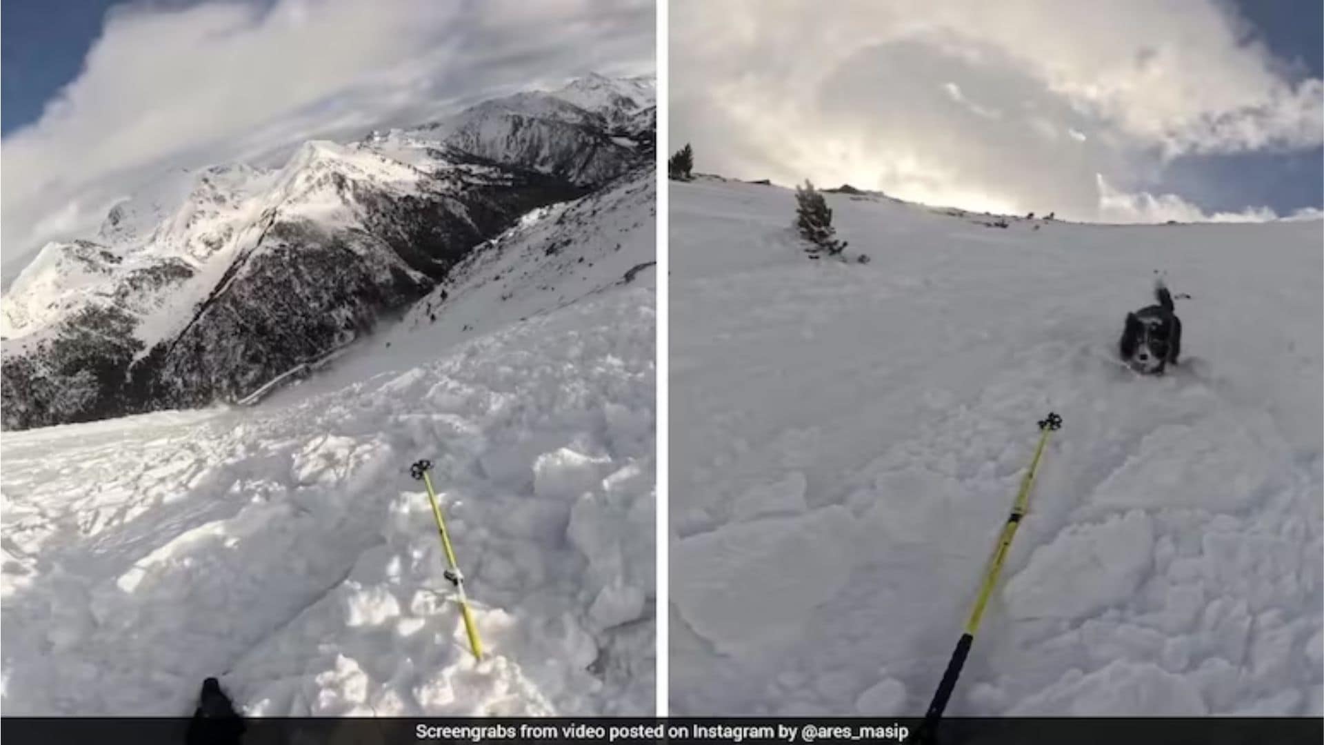 VIDEO: बर्फीले सैलाब में समाने वाली थी महिला, फिर हजारों फीट ऊंचाई पर अचानक हुआ चमत्कार, बच गई जान