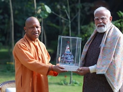 Yogi Adityanath Meets PM Modi, Gifts Him Ram Mandir Replica