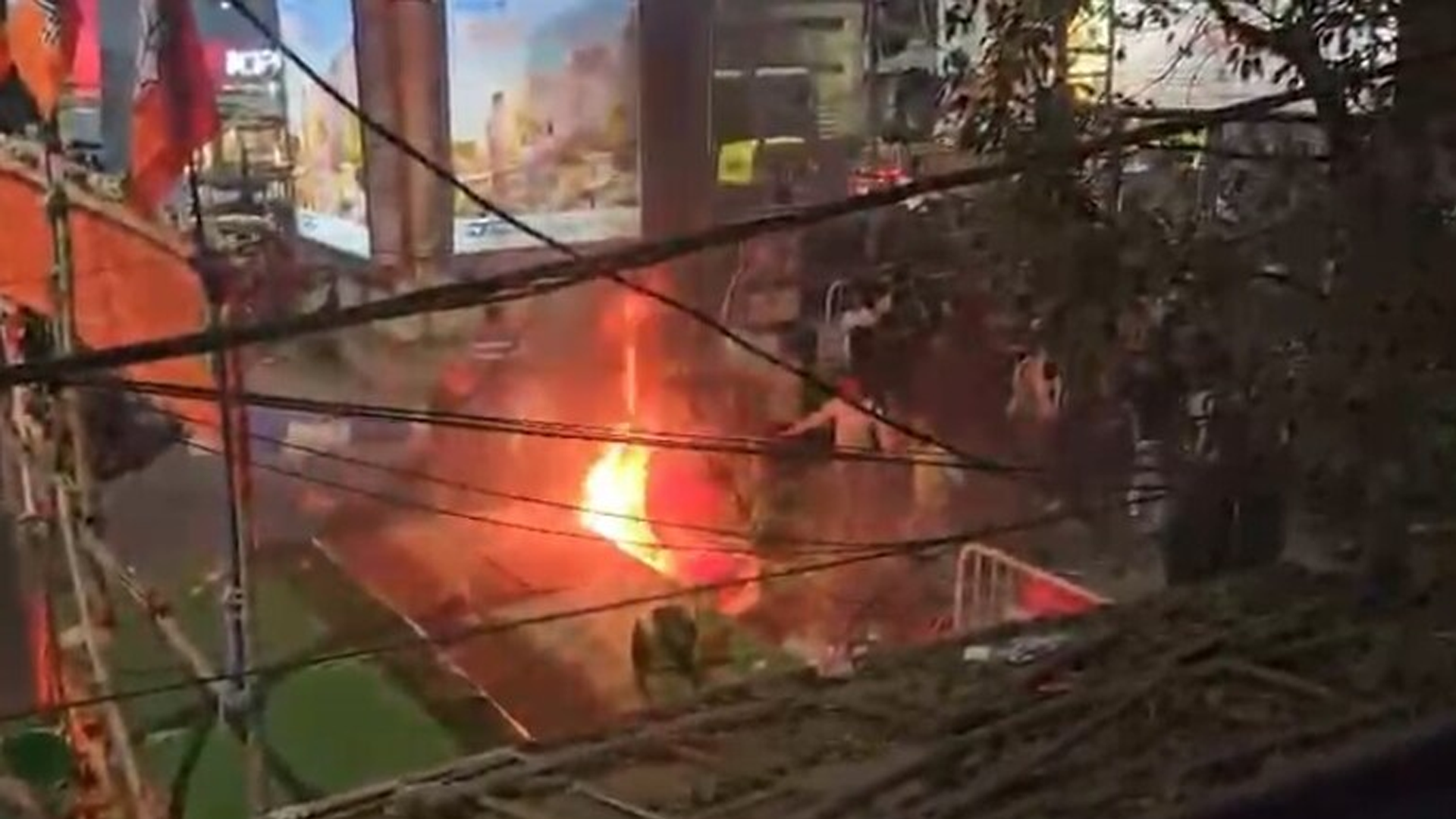 Trinamool, BJP Supporters Clash near Kolkata, Makeshift Stage Set On Fire