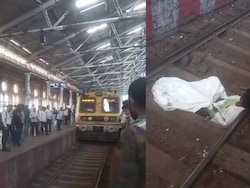 On Camera, Train Stops Just In Time As Drunk Teen Sleeps On Tracks
