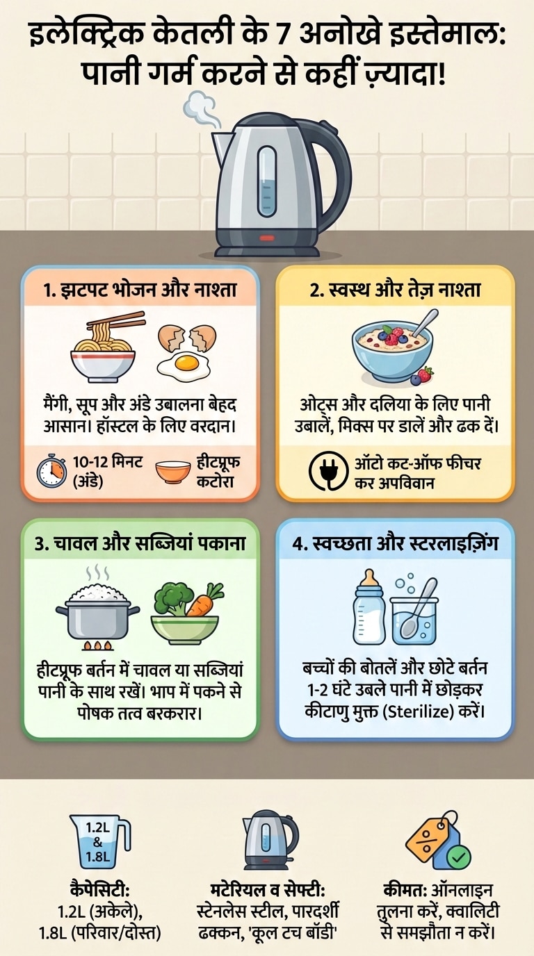 इलेक्ट्रिक केटल कैसे इस्तेमाल करें?
