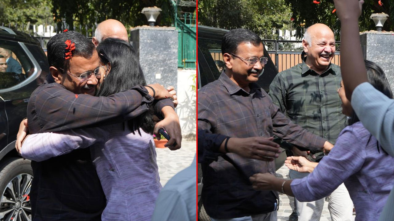 Hugs And Smiles, Arvind Kejriwal Celebrates Court Relief With Family