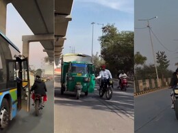 चलती बसों और गाड़ियों का खोल रहा था दरवाजा, इन स्टंटबाजों का पुलिस कब करेगी इलाज?