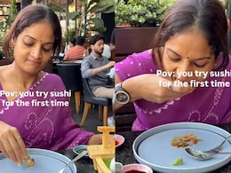 Indian Woman Eats Sushi For The First Time, Like She Eats Rice With Hands (Desi-Style)