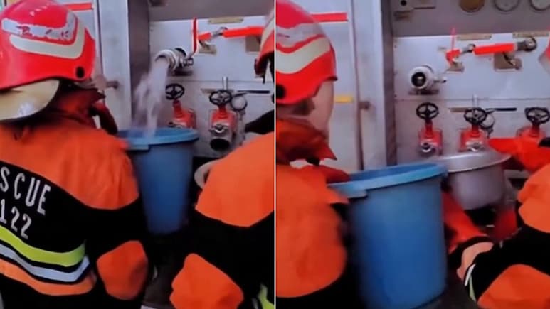 फायर ब्रिगेड या मज़ाक? पाकिस्तान में पतीले और बाल्टियों से आग बुझाते दिखे फायरफाइटर्स, Video देख लोग हैरान