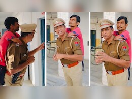 जीवन में कभी नहीं देखा पुलिस थाना, थानाधिकारी ने दिव्यांग को कंधे पर बैठाकर घुमाया