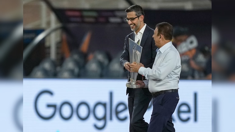 Google CEO Sundar Pichai, Sunil Gavaskar Carry ICC T20 World Cup Trophy Ahead Of India Vs South Africa Match