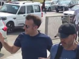 Video: Emmanuel Macron's Morning Jog At Mumbai's Marine Drive