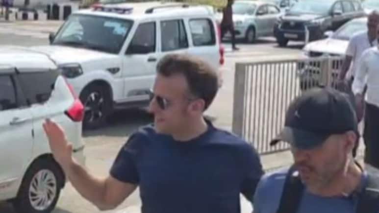Video: Emmanuel Macron's Morning Jog At Mumbai's Marine Drive