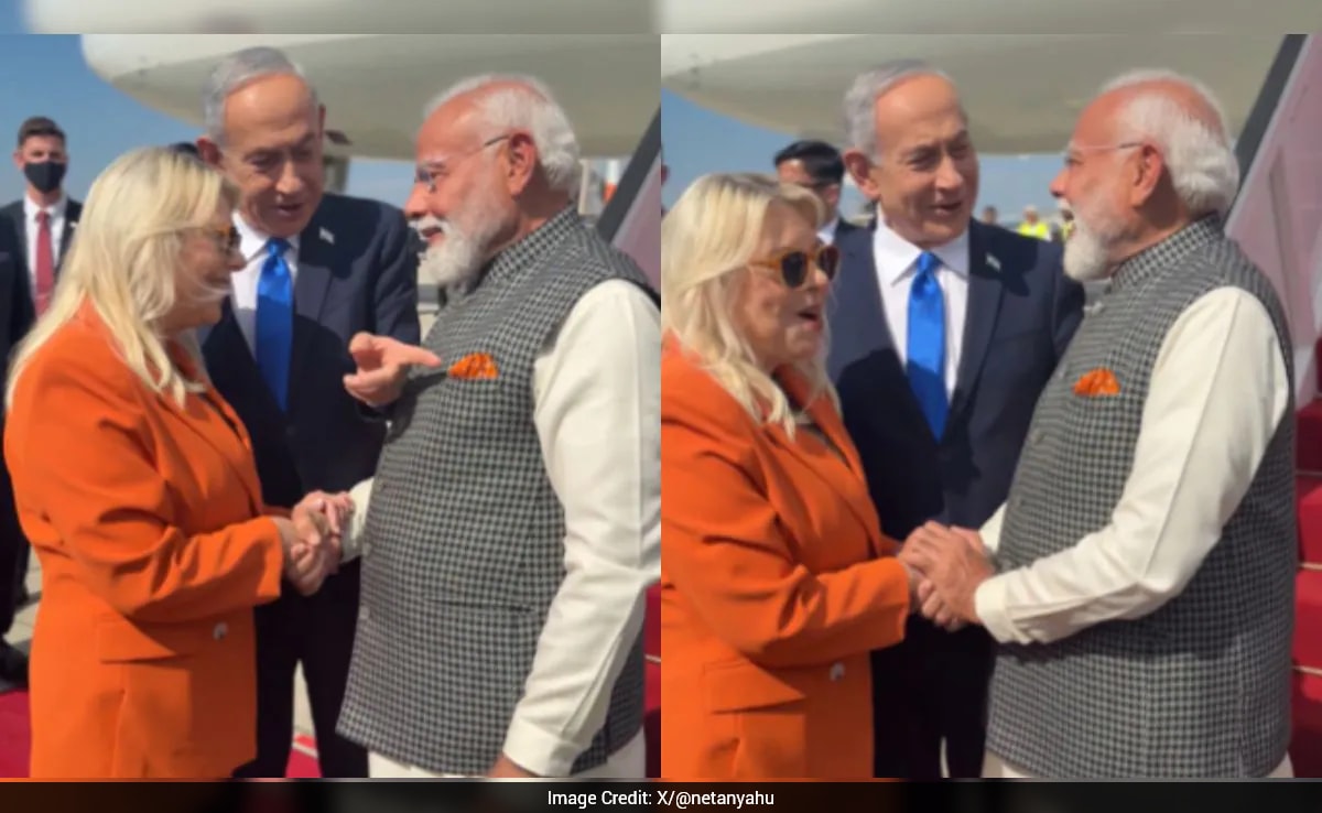 'See What She Wore?' Netanyahu Points 'Saffron' Connect Between PM Modi And Wife Sara