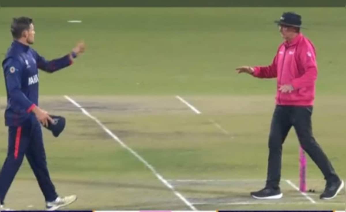 Namibia Captain Gerhard Erasmus Argues With Umpire Over Dead Ball, Goes On To Take 4 Wickets vs India